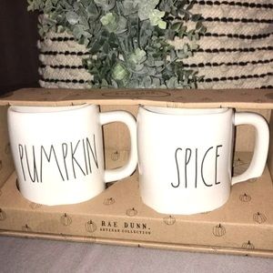 Rae Dunn pumpkin spice 2pc mug